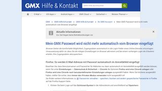 
                            1. Mein GMX Passwort wird nicht mehr automatisch vom Browser ...