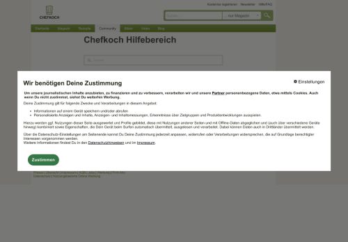 
                            13. Mein Kochbuch – Chefkoch Hilfebereich