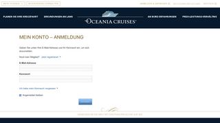 
                            1. Mein Konto – Anmeldung | Oceania Cruises