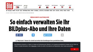 
                            6. Mein Konto: BILDplus-Abo und Daten verwalten - FAQ - Bild.de