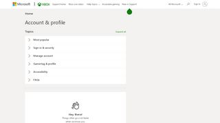 
                            1. Mein Konto : Konto verwalten - Xbox Support