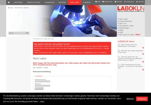 
                            10. Mein Labor - LABOKLIN GMBH & CO.KG LABOR FÜR KLINISCHE ...