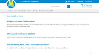 
                            3. Mein MediaShop-Konto