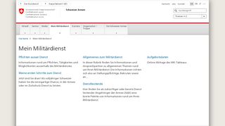 
                            1. Mein Militärdienst - Schweizer Armee - Der Bundesrat admin.ch