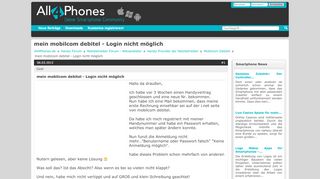 
                            13. mein mobilcom debitel - Login nicht möglich - All4Phones.de