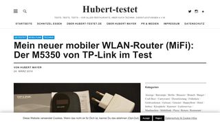 
                            5. Mein neuer mobiler WLAN-Router (MiFi): Der M5350 von TP-Link im ...