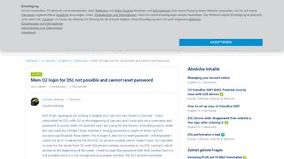 
                            5. Mein O2 login for DSL not possible and cannot reset password | O₂ ...