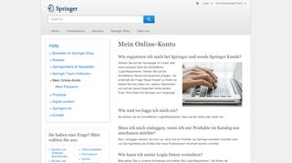 
                            6. Mein Online-Konto - Springer