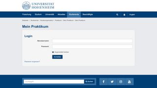 
                            9. Mein Praktikum: Universität Hohenheim