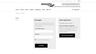 
                            13. Mein SiteGenesis Konto Login - Saucony