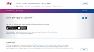 
                            2. Mein Sky App installieren - Sky - Hilfecenter