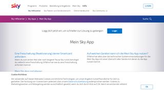 
                            3. Mein Sky App - Sky - Hilfecenter