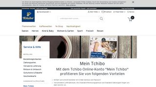 
                            6. Mein Tchibo: Ihr persönliches Onlinekonto - bei Tchibo