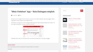 
                            13. “Mein Vodafone” App – Kein Einloggen möglich – thomasheinz.net