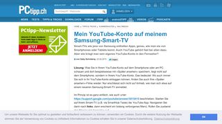
                            3. Mein YouTube-Konto auf meinem Samsung-Smart-TV - PCtipp.ch