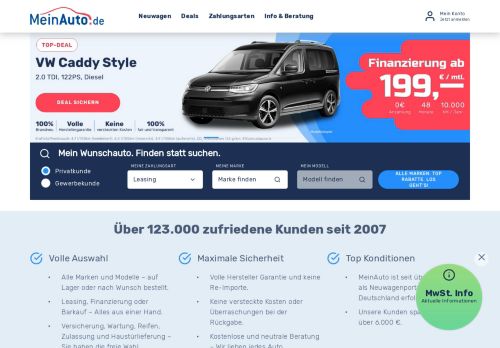 
                            1. MeinAuto.de Neuwagen: Top-Preise & Rabatte beim Autokauf ...