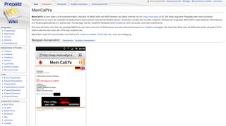 
                            12. MeinCallYa – Prepaid-Wiki