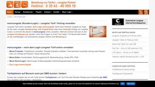 
                            8. meincongstar (Kunden-Login) - congstar Tarif / Vertrag verwalten