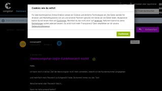 
                            8. meincongstar login funktioniert nicht - meincongstar - congstar ...