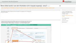 
                            11. Meine Artikel werden nach dem Hochladen nicht in bepado angezeigt ...