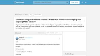 
                            6. Meine Buchungsnummer bei Turkish Airlines wird nicht bei ...