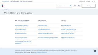 
                            3. Meine Daten und Rechnungen Hilfe & Support | Swisscom