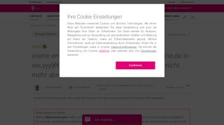 
                            3. meine email wurde geändert von xxxyyy@t-online.de - Telekom hilft ...