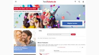 
                            11. Meine Freikarten - Hilfe | TwoTickets.de