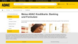 
                            3. Meine Kreditkarte - Ihr Servicecenter zur ADAC Kreditkarte