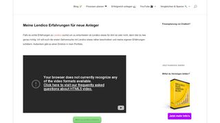 
                            11. Meine Lendico Erfahrungen für neue Anleger - Talerbox