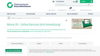 
                            1. Meine SV - Online-Services (mit Anmeldung) - StGKK