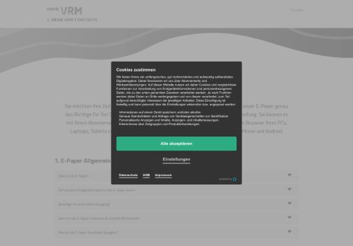 
                            5. Meine VRM > FAQ Bereich > E-Paper