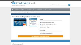 
                            8. MeineGiroKarte – Prepaid MasterCard und P-Konto - Kreditkarte.net