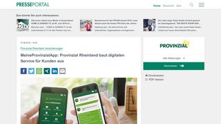 
                            8. ▷ MeineProvinzialApp: Provinzial Rheinland baut digitalen Service ...