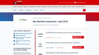
                            5. Meinfoto.de Gutscheine: 20% Rabatt - Februar 2019 - Focus
