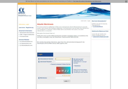 
                            5. mein.konto - Login - Advanzia Bank SA