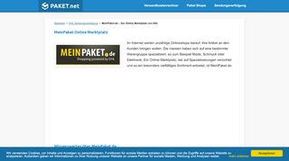 
                            2. MeinPaket.de - Der Online Marktplatz von DHL - PAKET.net