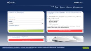 
                            1. MEIN|PORTAL - Zugang zu ihrem Kundenportal - BS Energy