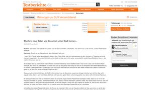 
                            9. Meinungen zu GLS Versanddienst | Testberichte.de