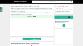 
                            7. Meinungsstudie.de funktioniert nicht. Aktuelle Probleme und Fehler ...
