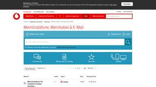 
                            2. MeinVodafone, MeinKabel & E-Mail - Vodafone Community