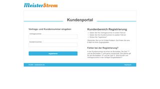 
                            2. meisterstrom.de Kundenportal