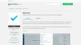 
                            9. MeisterTask - Freshdesk Marketplace