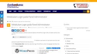 
                            3. Melakukan Login pada Panel Administrator | Tutorial Web Design ...