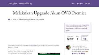 
                            11. Melakukan Upgrade Akun OVO Premier — matriphe! personal blog