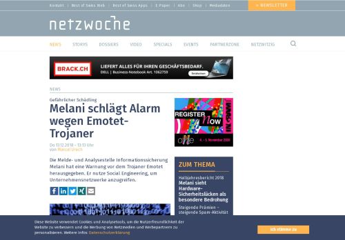 
                            13. Melani schlägt Alarm wegen Emotet-Trojaner | Netzwoche
