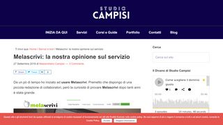 
                            11. Melascrivi: la nostra opinione sul servizio - Studio Campisi