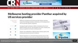 
                            5. Melbourne hosting provider Panthur acquired by US services provider ...