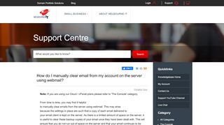 
                            13. MelbourneIT: How do I manually clear email from my account on the ...