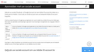 
                            3. Meld u aan bij uw Adobe ID-account met uw Facebook- of Google ...